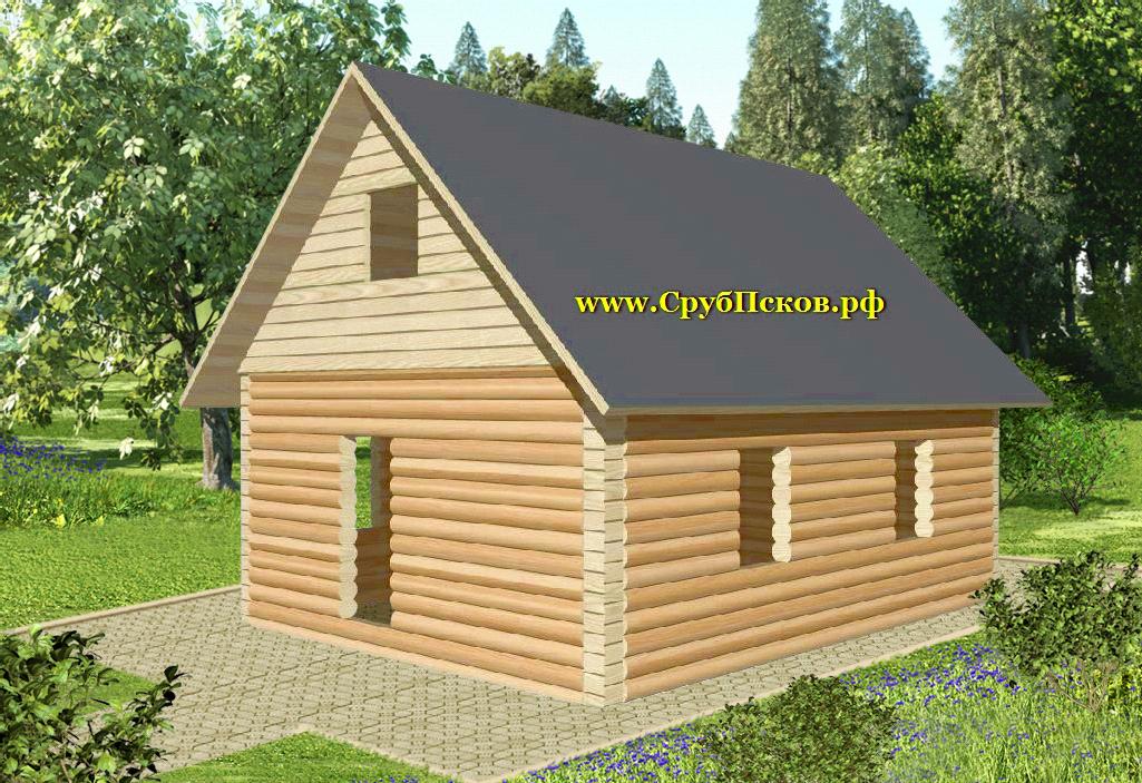 Сруб дома 5х7