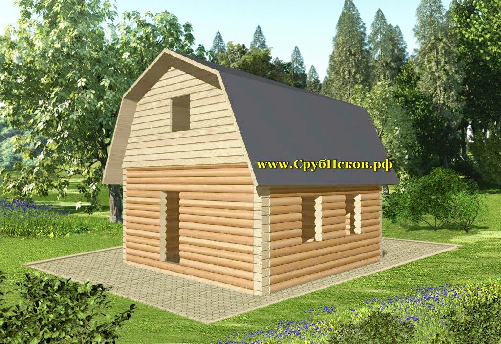 Сруб дома 5х7